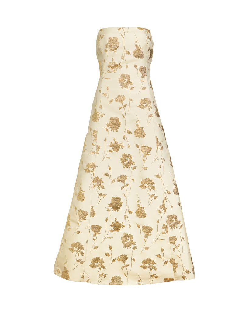 Colette Dress in Light Lemon Multi