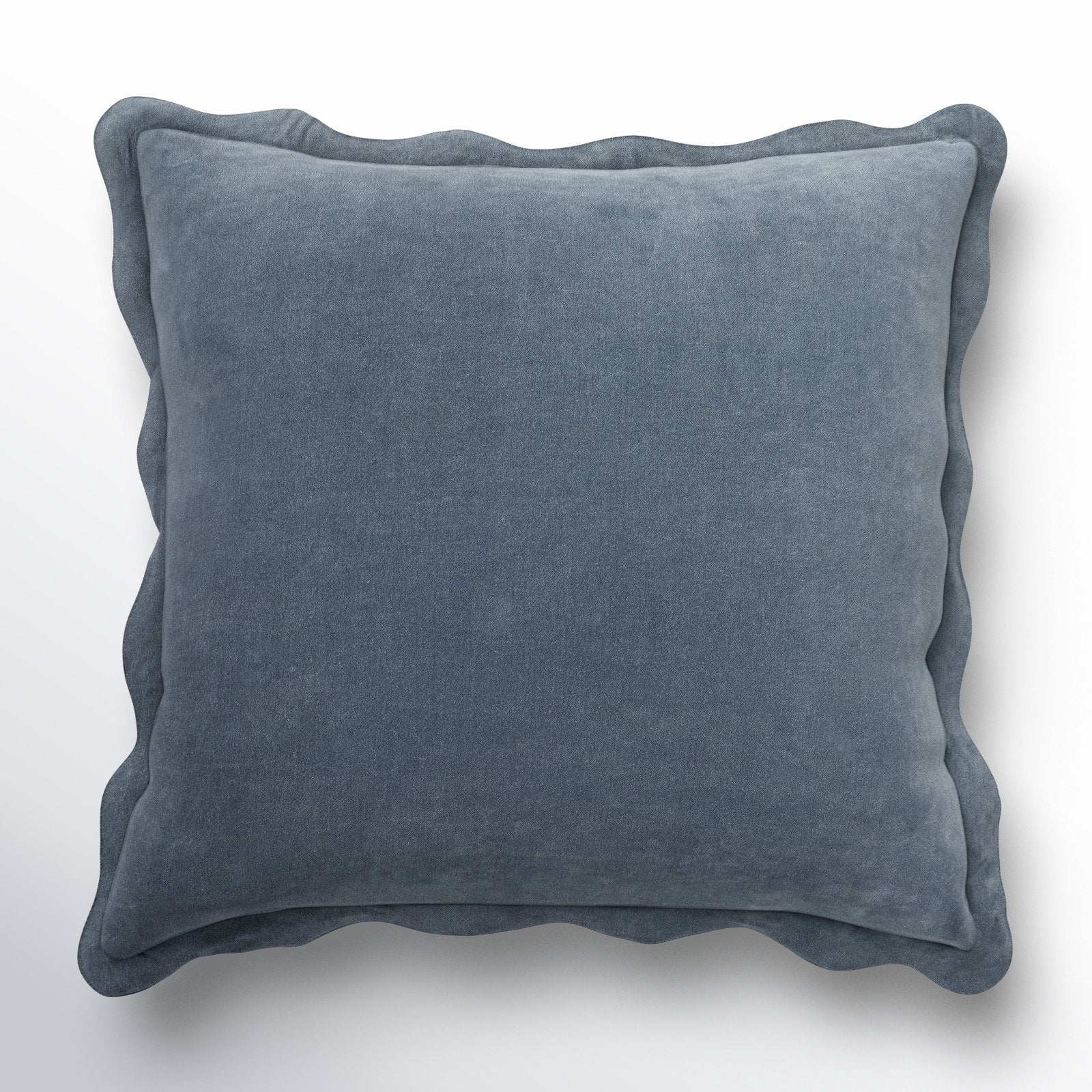 Collier Scalloped Edges Cotton Throw Pillow