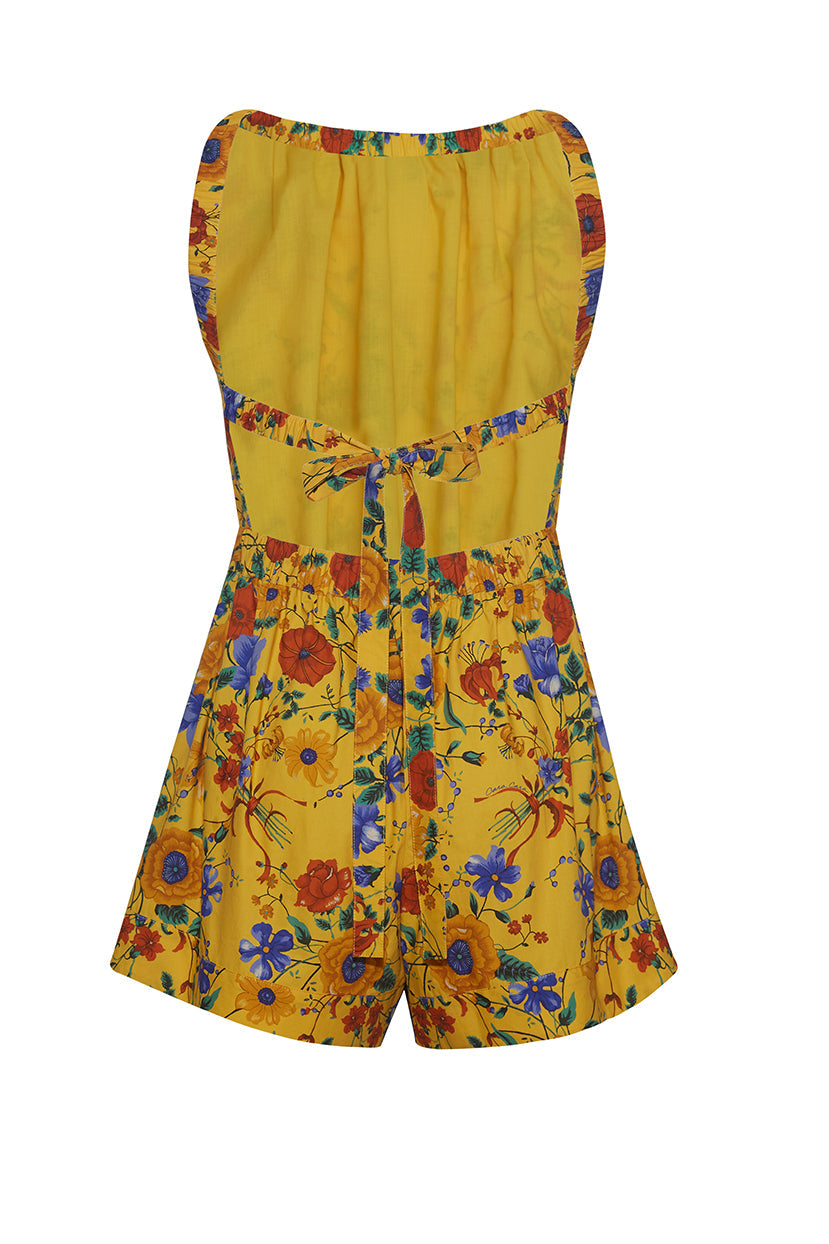 Colomba Romper in Flora Scarf Yellow
