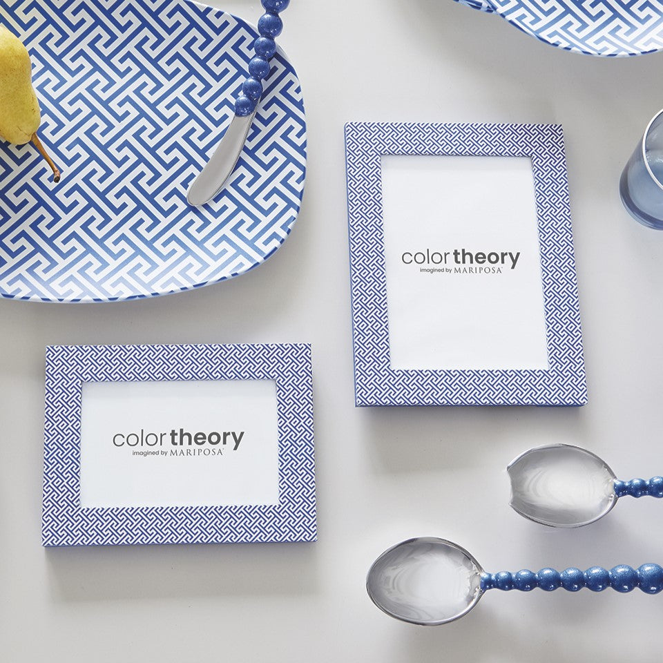 Double Sided Fretwork and Denim Blue 5x7 Frame