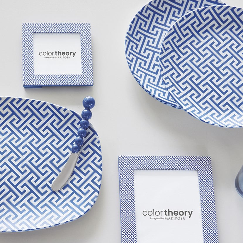 Double Sided Fretwork and Denim Blue 4x4 Frame