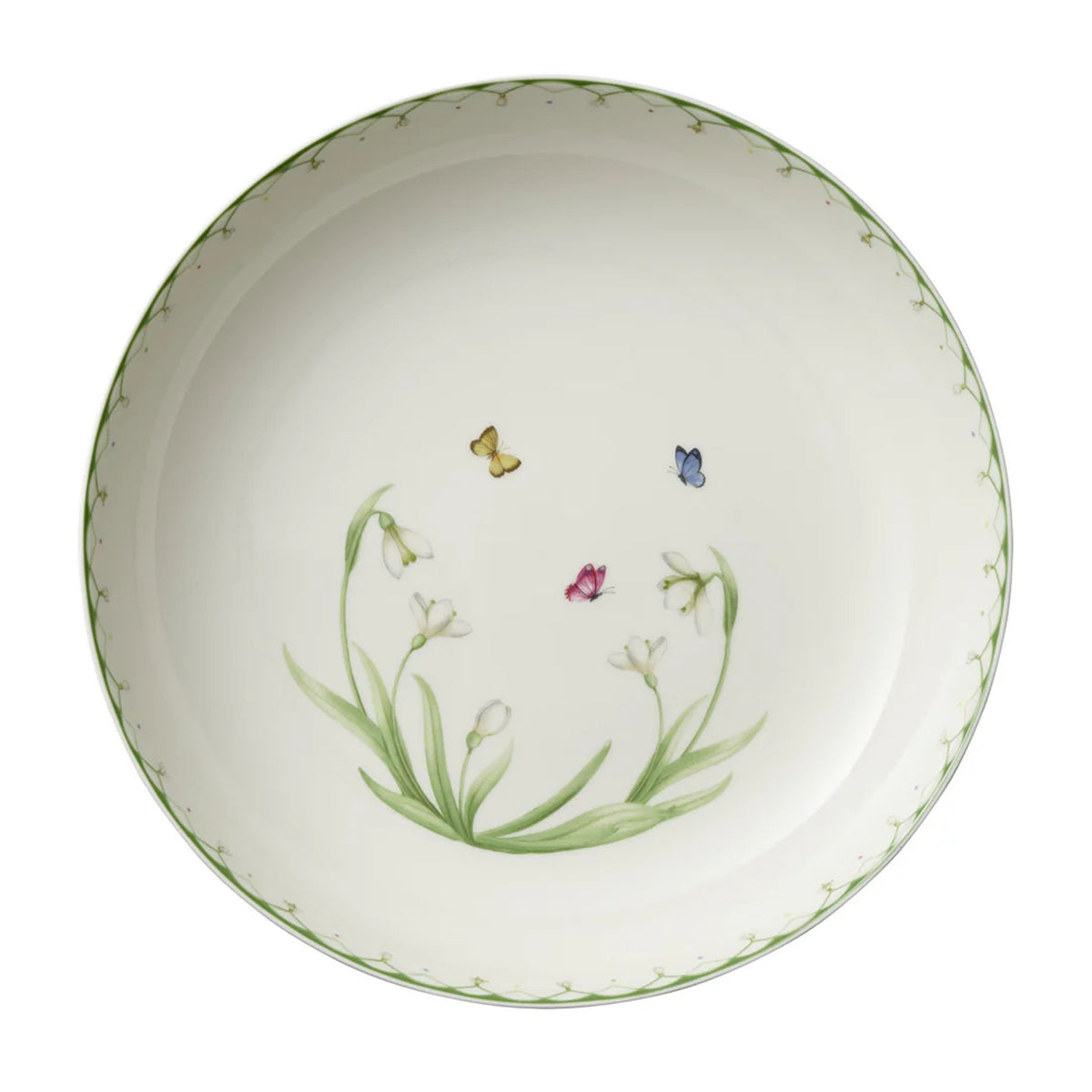 Colorful Spring 15" Round Vegetable Bowl in Multi
