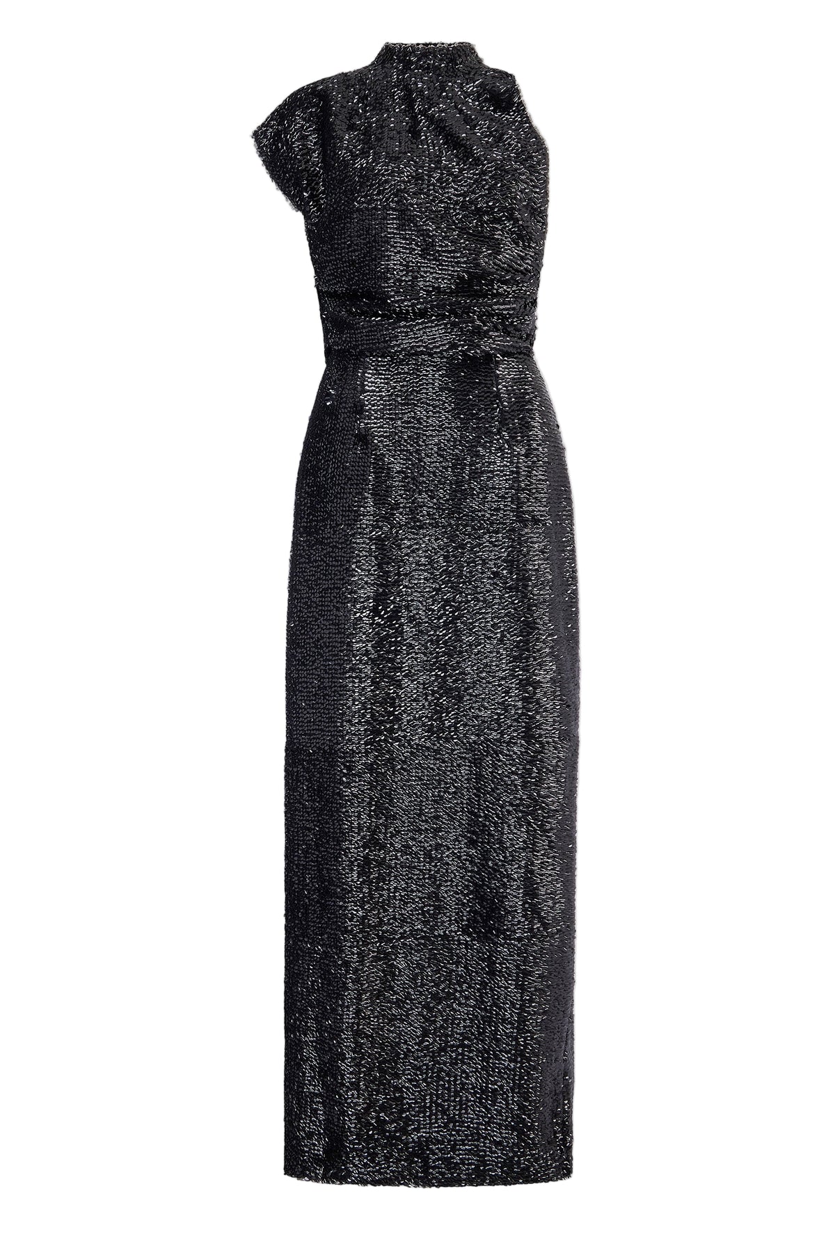 Conlan Dress In Black Textured Sequin | Emilia Wickstead | Over The Moon Conlan Dress In Black Textured Sequin | Emilia Wickstead | Over The Moon