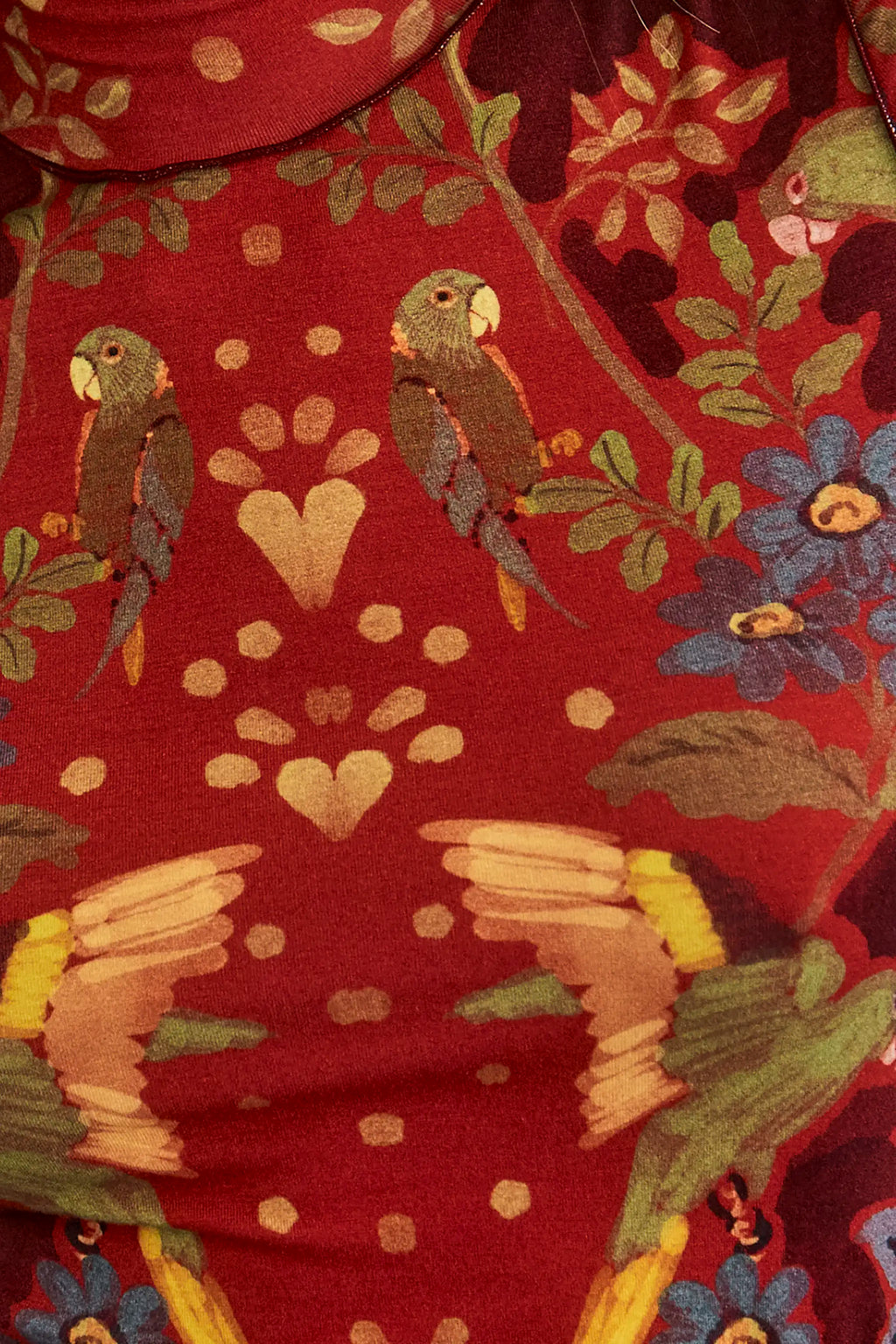 Connor Top in Birds of a Feather Maroon