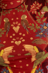 Connor Top in Birds of a Feather Maroon