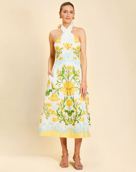 loren halter midi dress Copacabana S / Lemon Verbena neverland