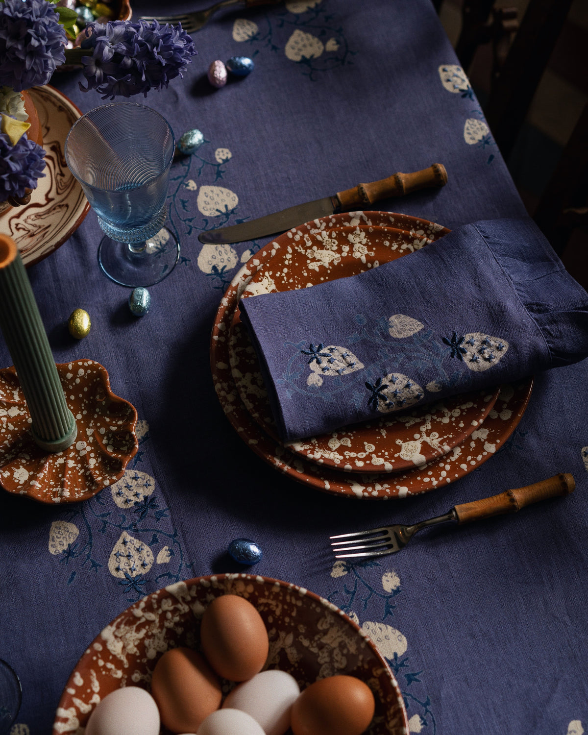 Splatter Side Plate in Terracotta & Cream, Set of 4