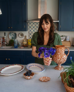 Splatter Bambino Vase in Terracotta & Cream