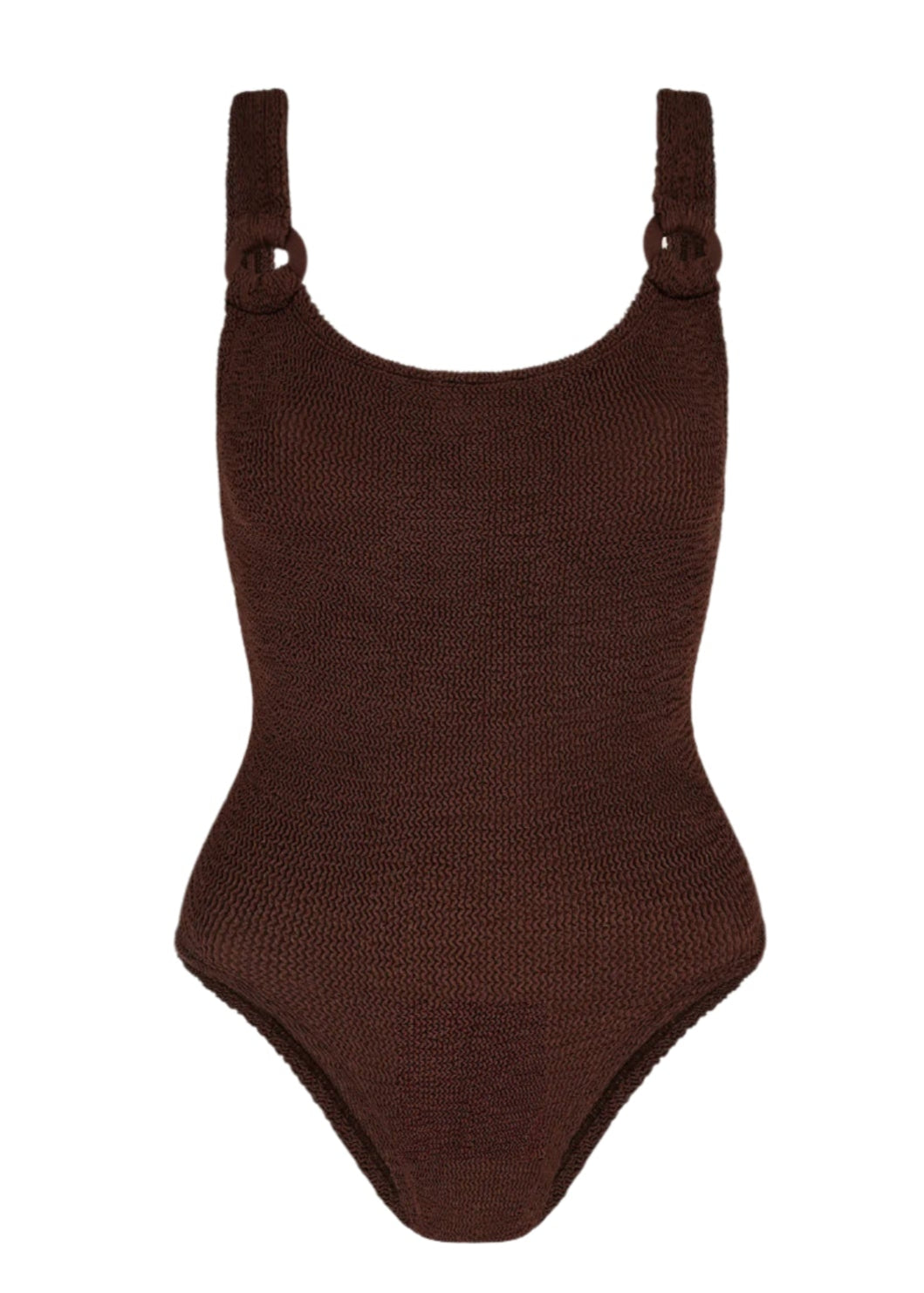 Domino Swimsuit In Metallic Chocolate