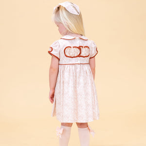 Sarita Girl Dress in Chinoiserie Pumpkin