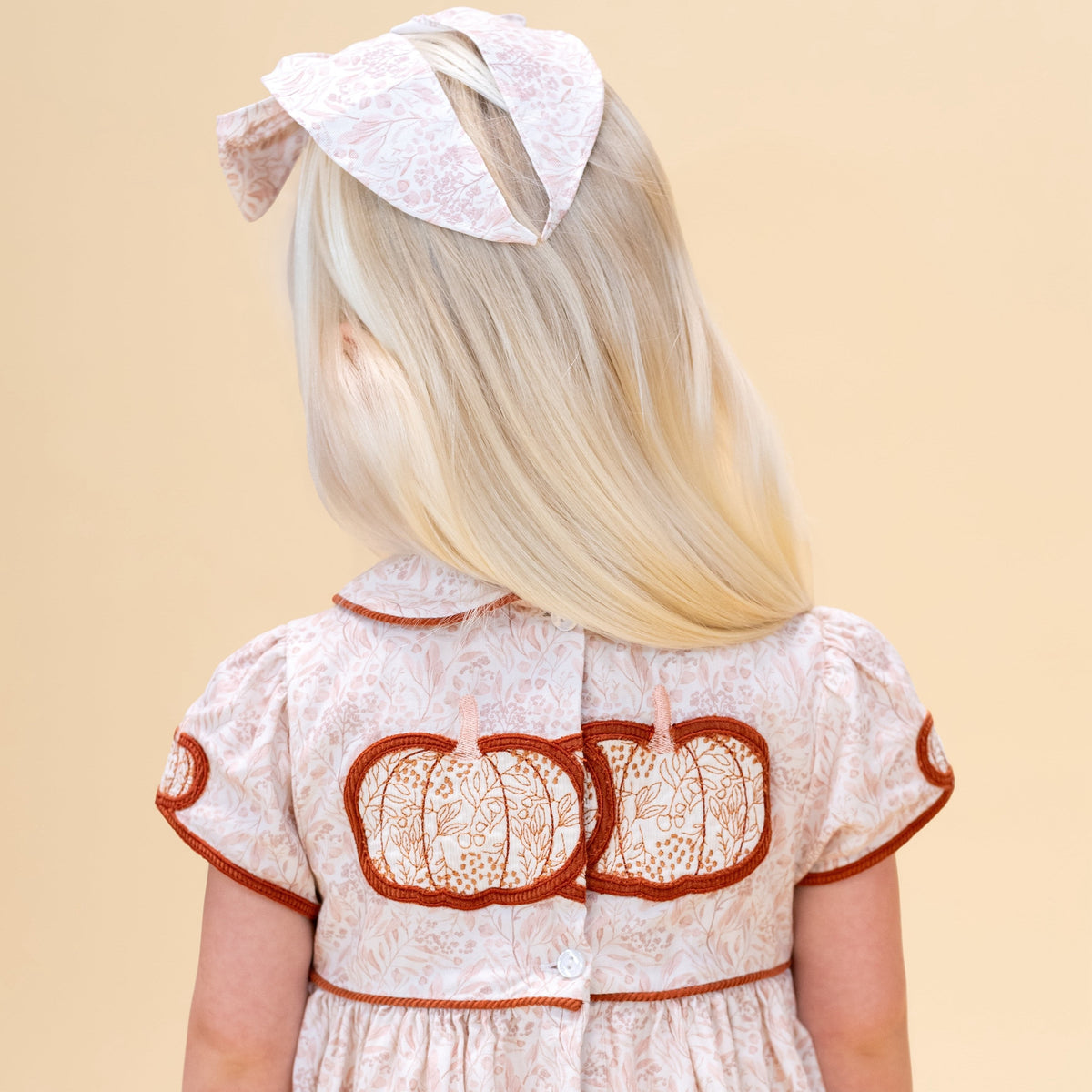 Sarita Girl Dress in Chinoiserie Pumpkin