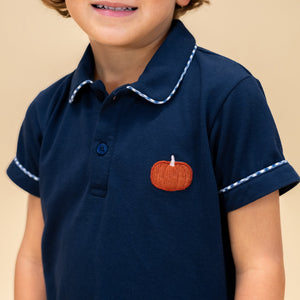 William Boy Polo Set in Classic Gingham Pumpkin