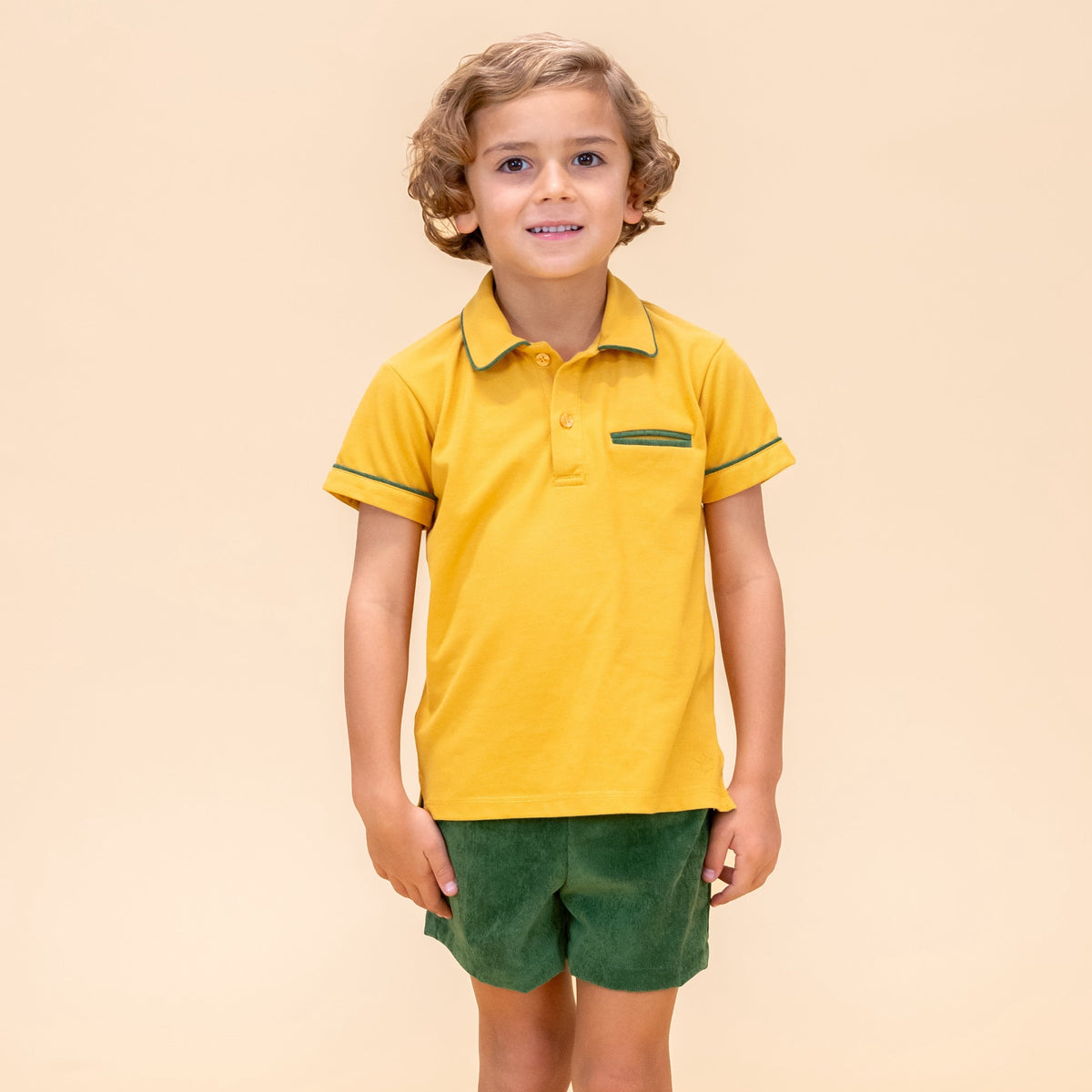 William Boy Polo Set in Mustard