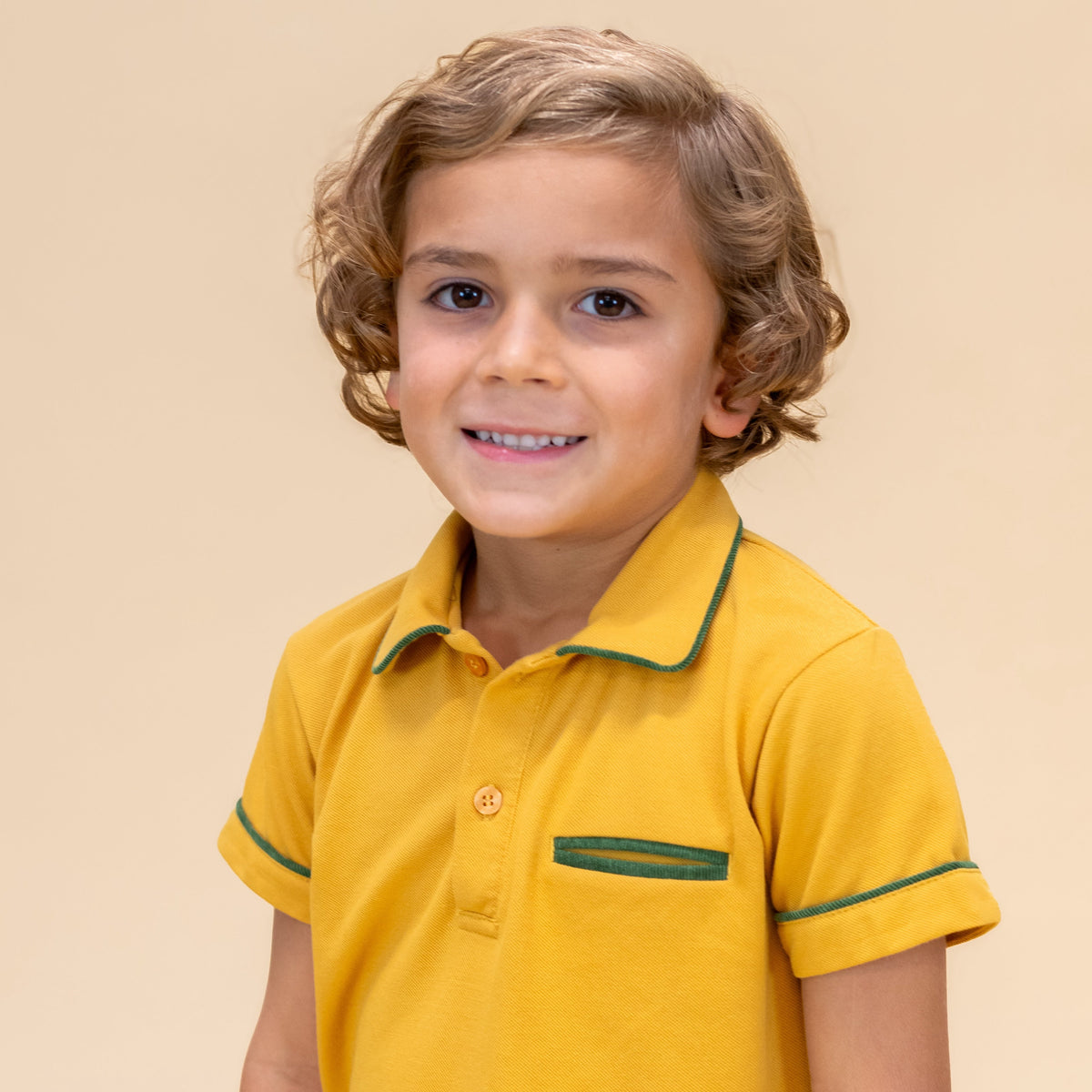 William Boy Polo Set in Mustard