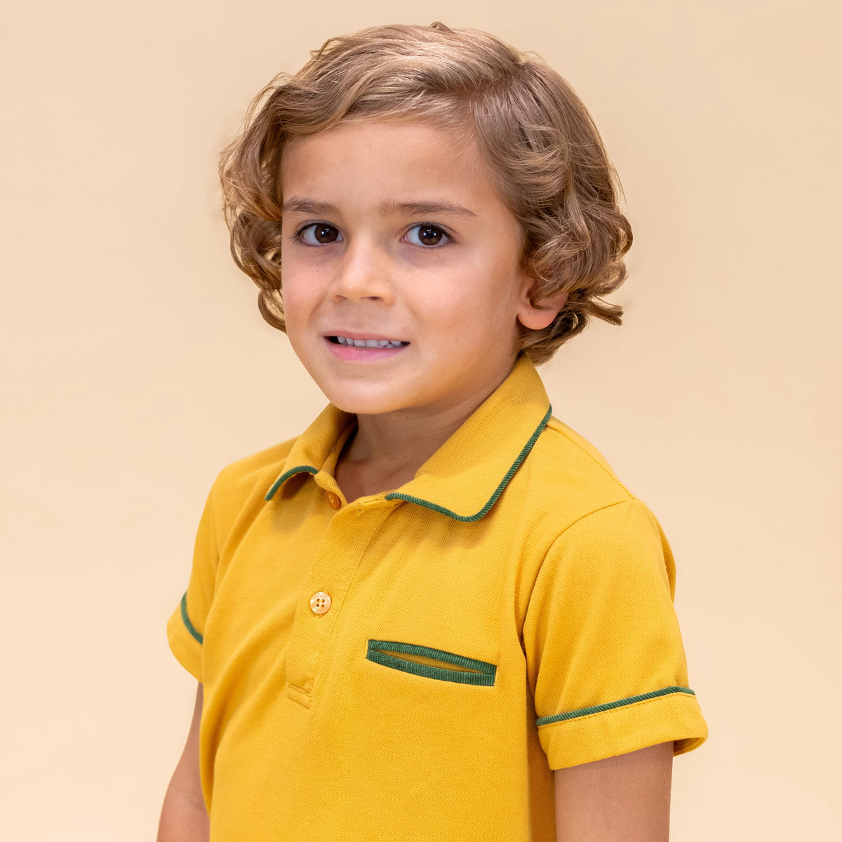 William Boy Polo Set in Mustard