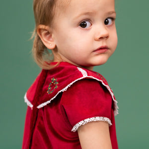 Avery Girl Bubble in Red Velvet