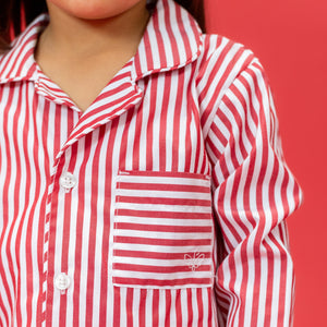 Finley Pajama Set in Candy Cane Stripe