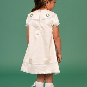 Avery Girl Dress in Cream