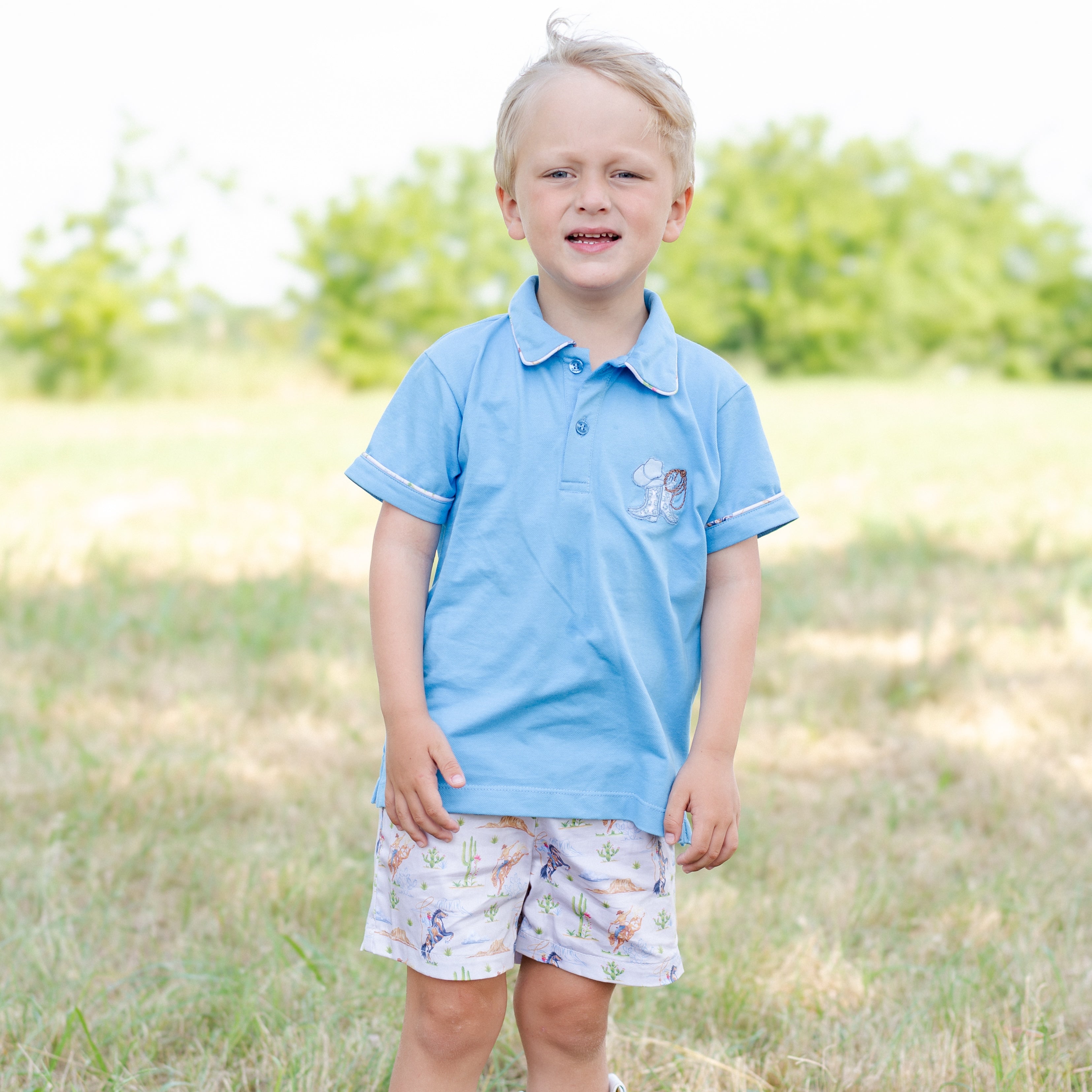 Jackson Boy Polo Set in Rodeo