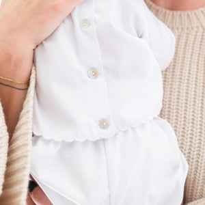 Baby's First Shirt & Bloomers in White