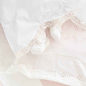 Knit Baby Booties in Ivory