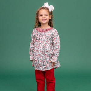 Aspen Girl Shirt in Holly Berry