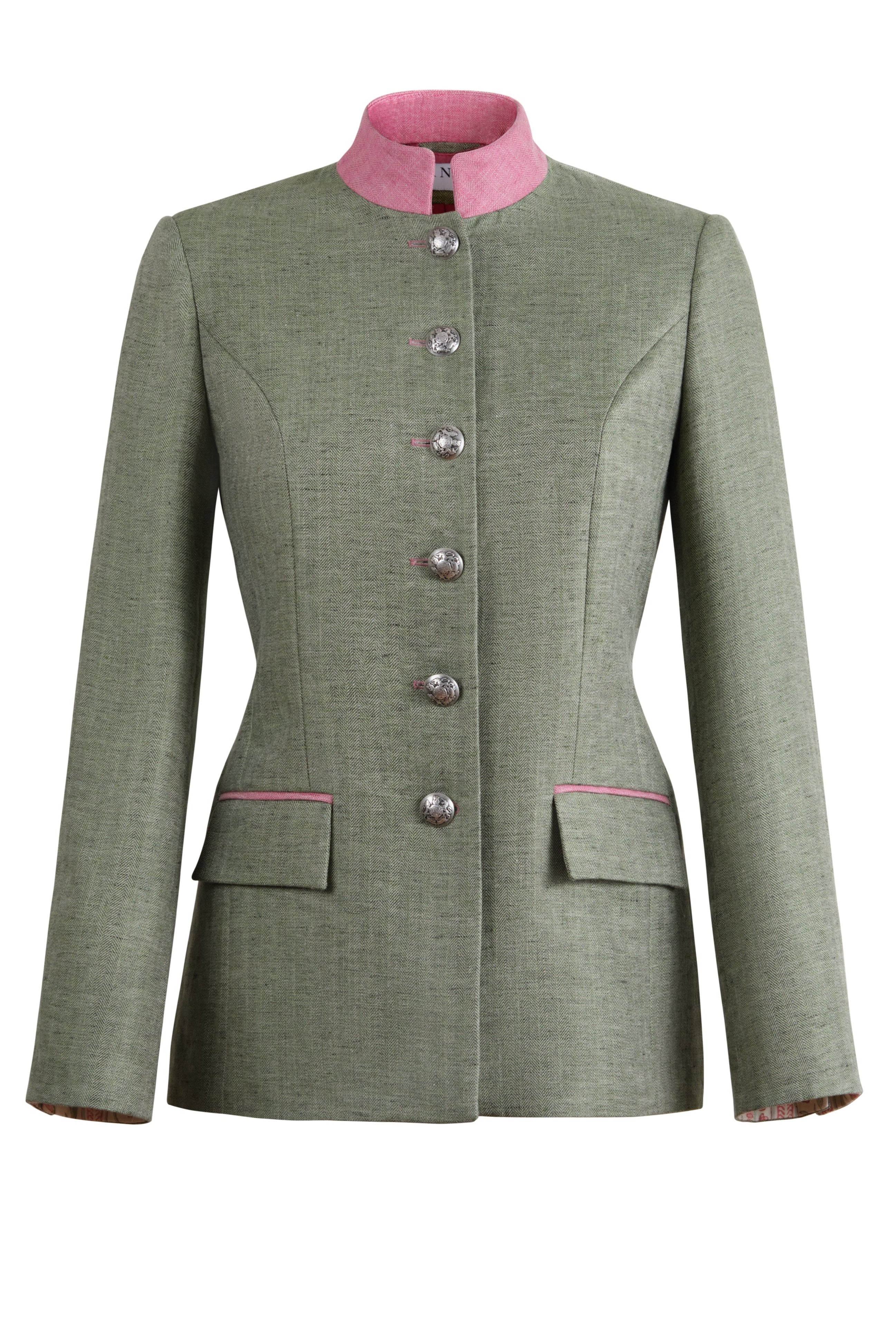 Camille Tale 2.0 Jacket in Green Linen