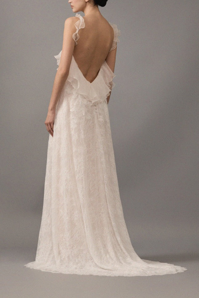 Penelope Gown in Off White/Nude