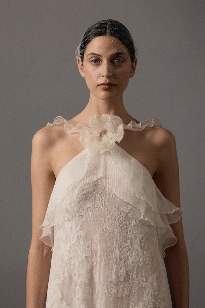 Penelope Gown in Off White/Nude