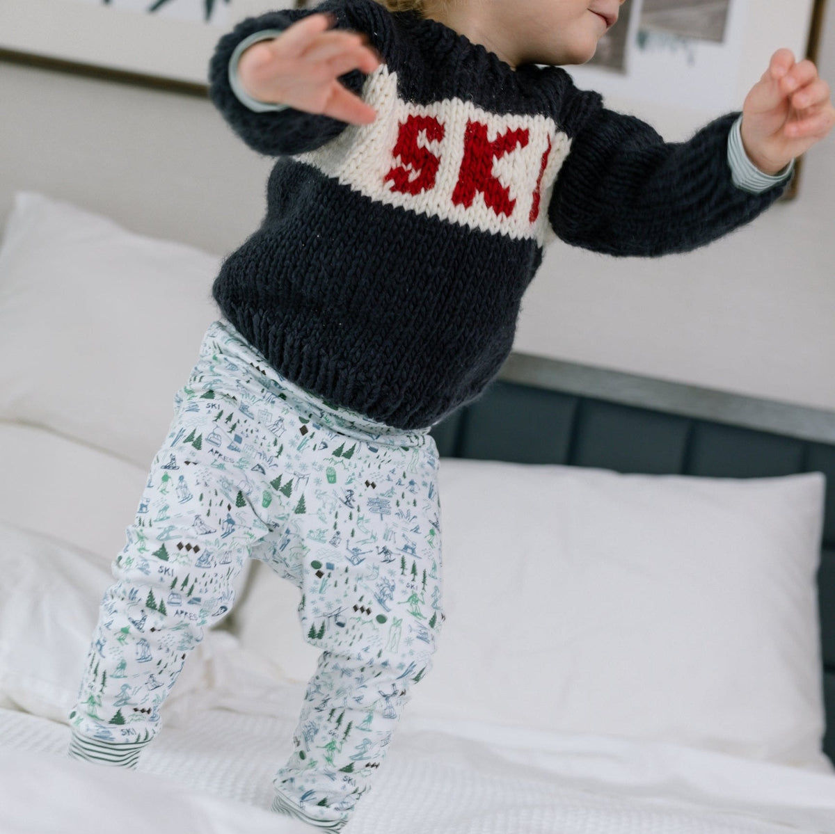 Apres Ski Two-Piece Kids Henley Pajamas