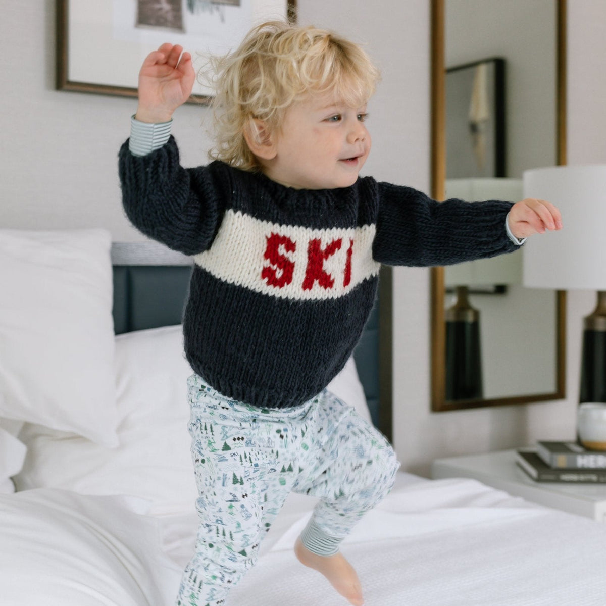 Apres Ski Two-Piece Kids Henley Pajamas