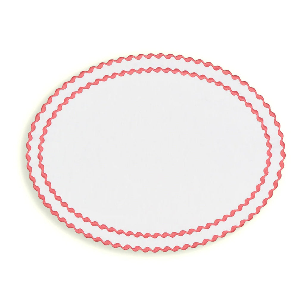 Cora Placemat And Napkin Set In Petal Pink