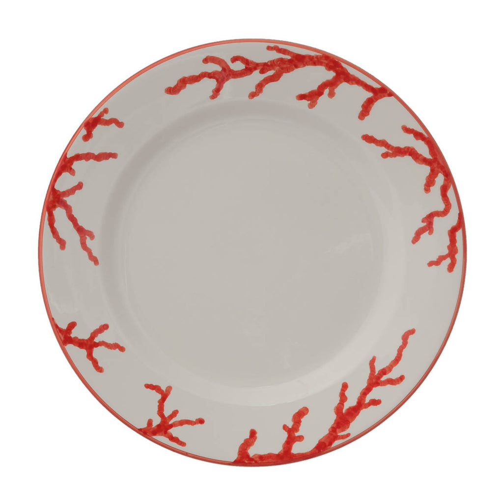 Coral Charger Plates in Red, Set of 6