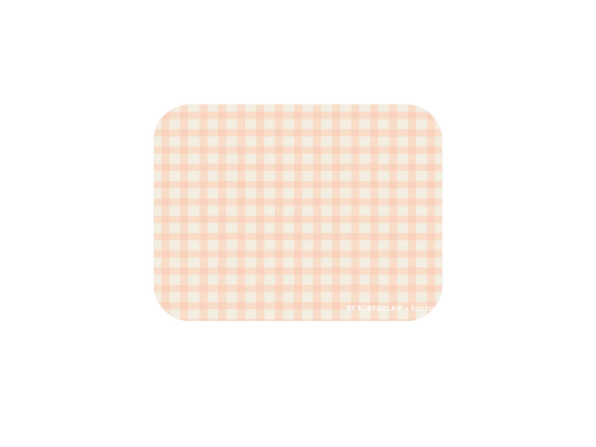 Placemat in Coral Gingham, Set of 2