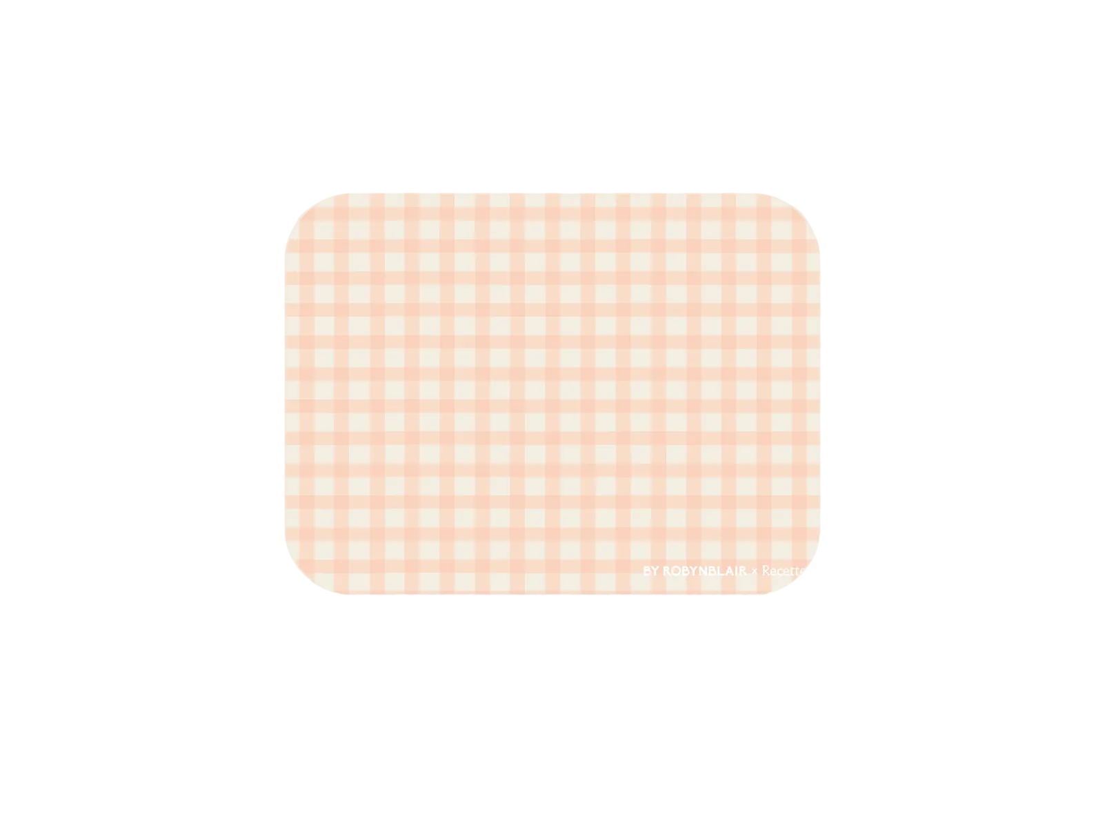 Placemat in Coral Gingham, Set of 2