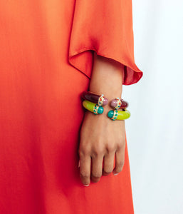 Cordelia Cuff Bracelet in Carnelian Red - Loren Hope