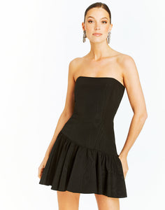 Cordoba Convertible Gown in Black Moire