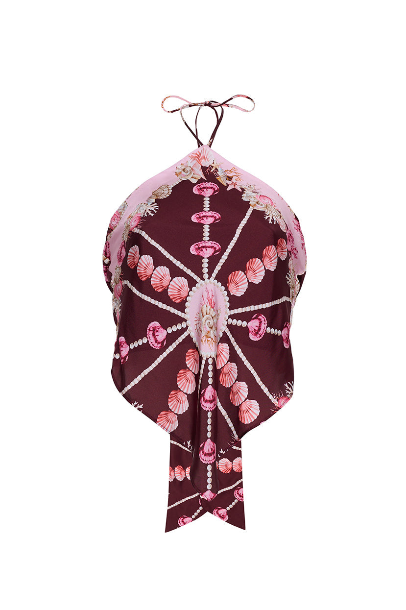 Corfu Top in Seashell Scarf Blush
