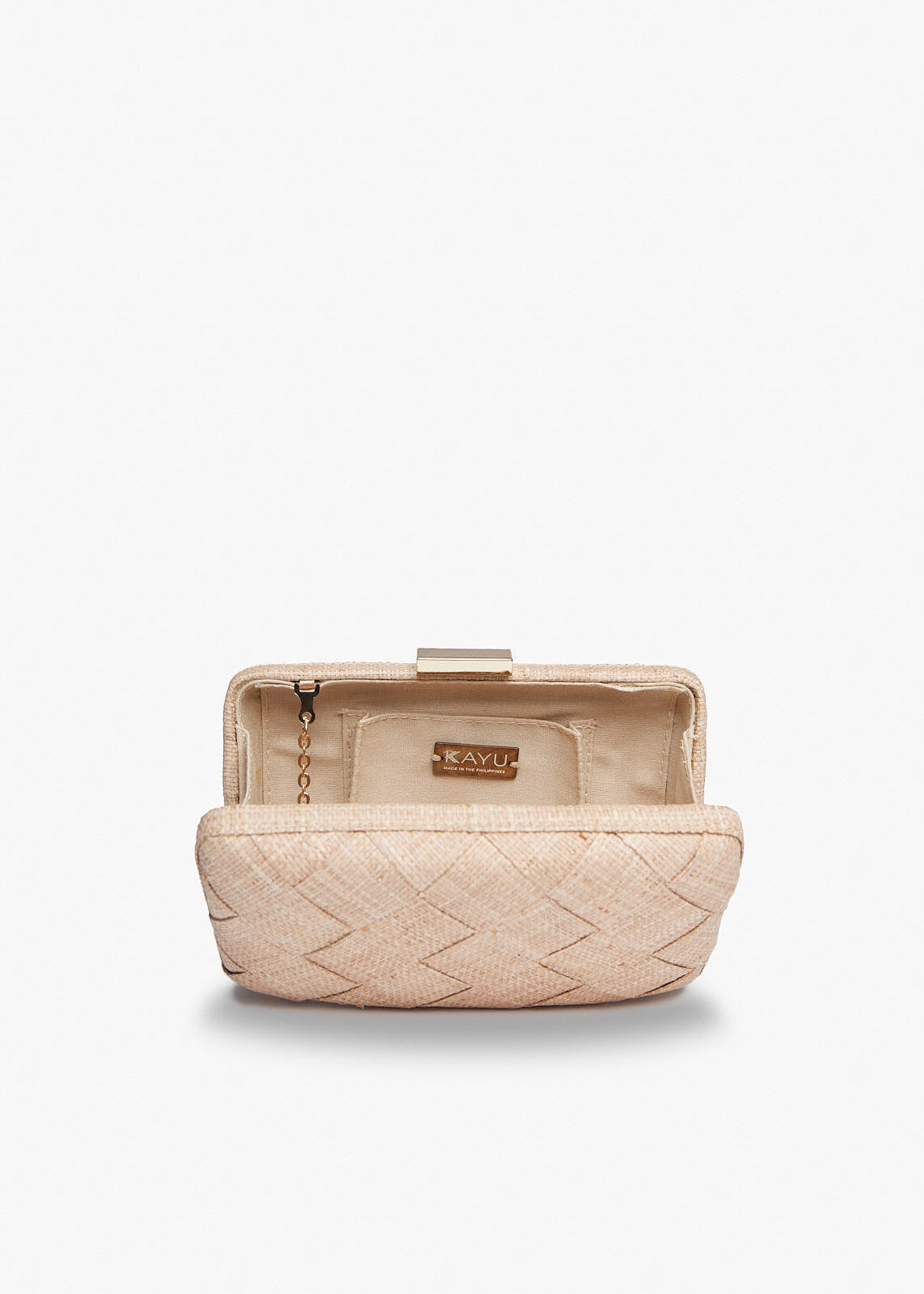 Cosette Woven Straw Clutch Bag in Natural