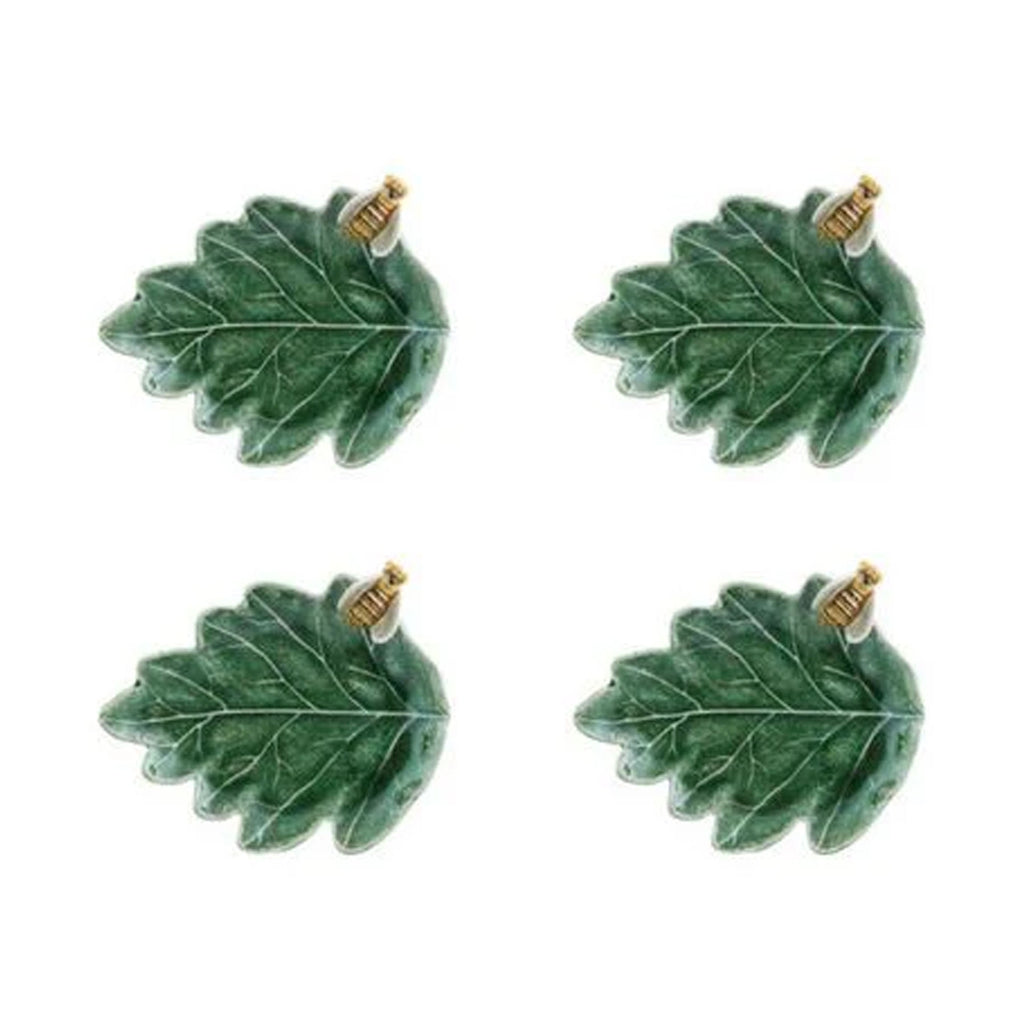 Countryside Leaves Oak Tree Leaf with Bee, Set of 4