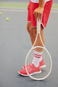 Retro Super Short in Red with White Piping