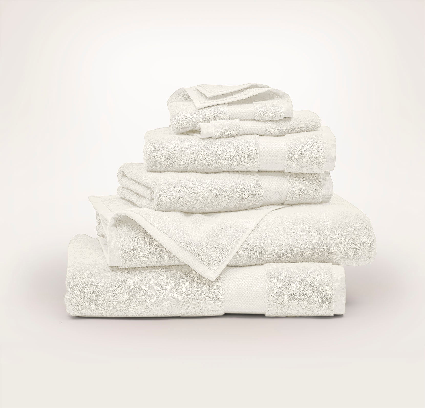 Plush Bath Towel Set in Cream