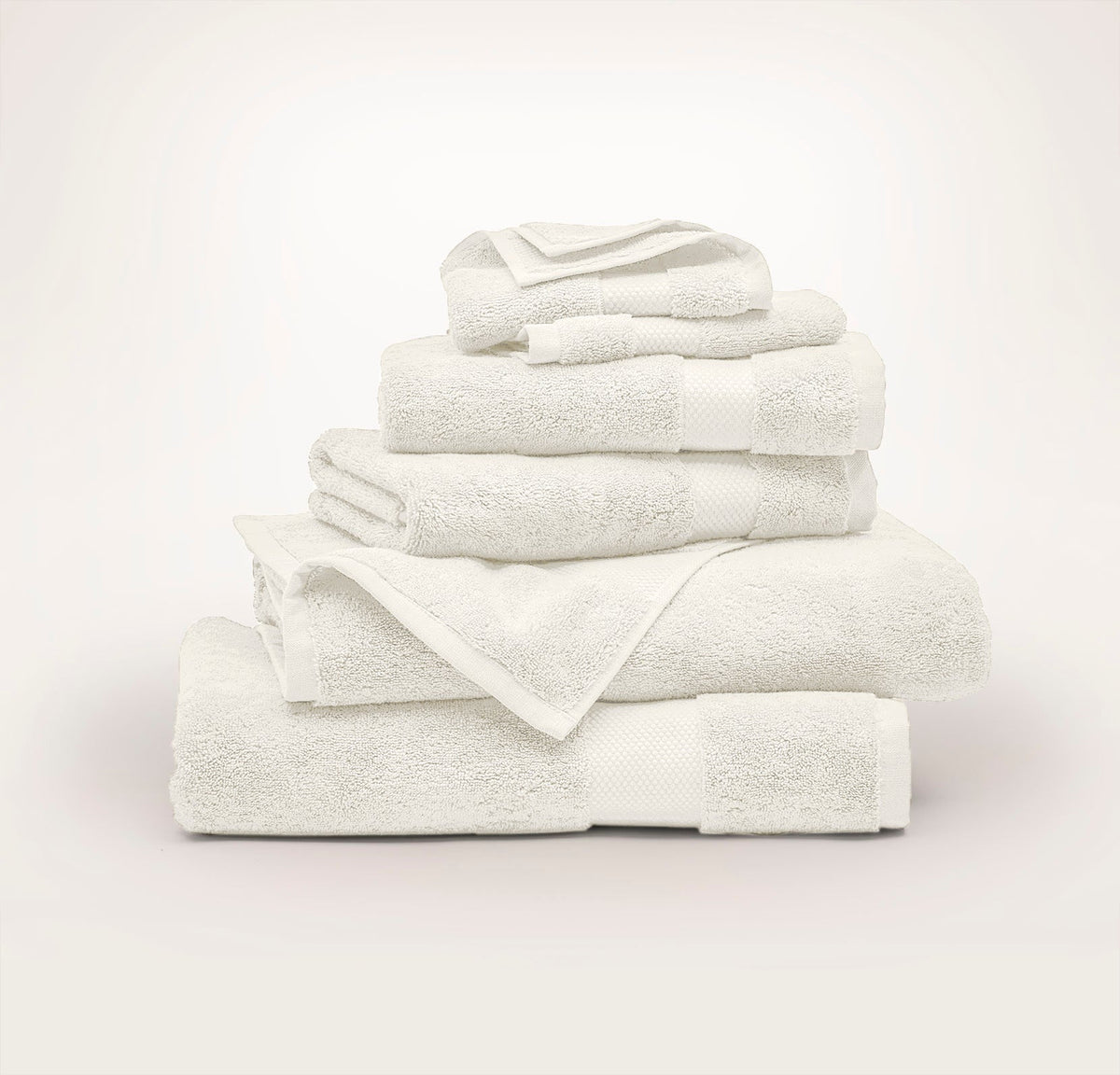 Plush Bath Towel Set in Cream