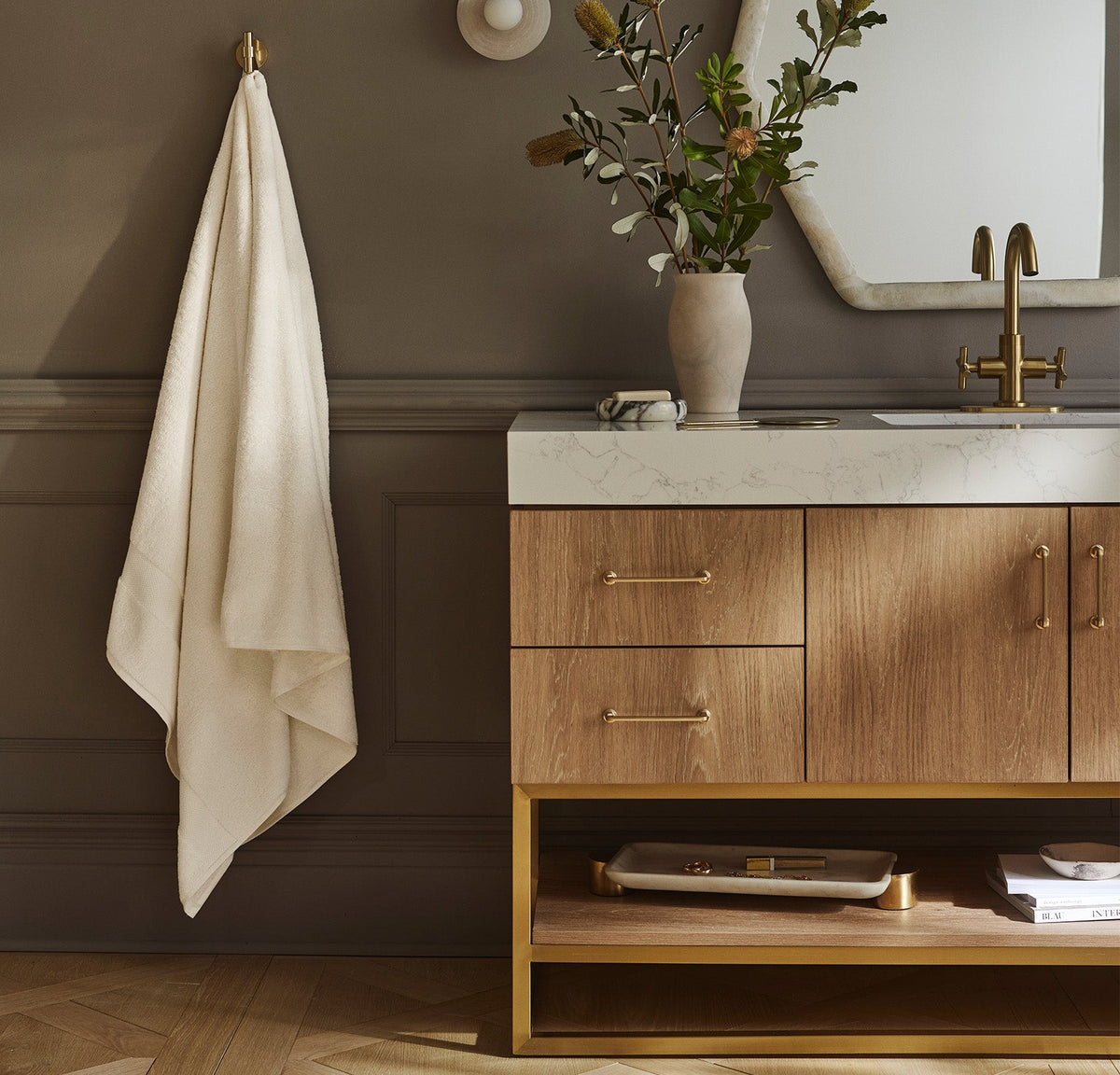 Plush Bath Sheet in Cream