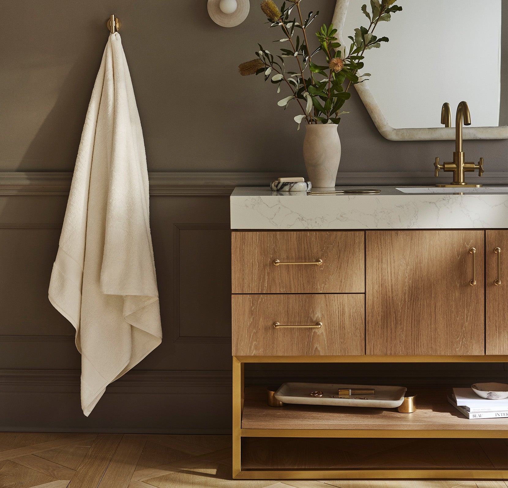Plush Bath Sheet in Cream