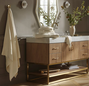 Plush Bath Sheet Set in Cream