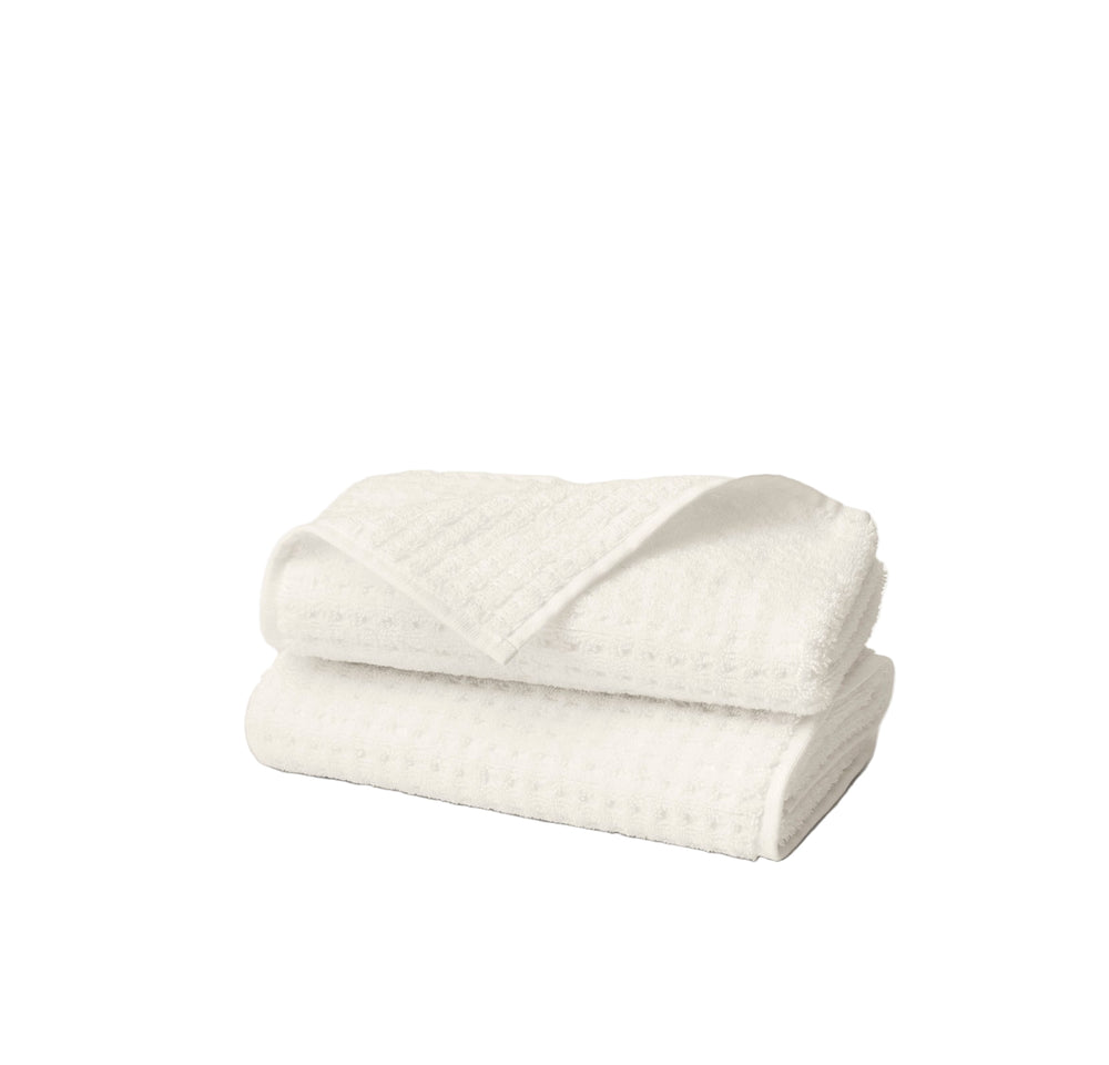 Turkish Waffle Hand Towel in Cream, Set of 2