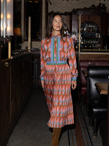 Love Token Dress RTW Lingua Franca NYC Sienna Multi XS