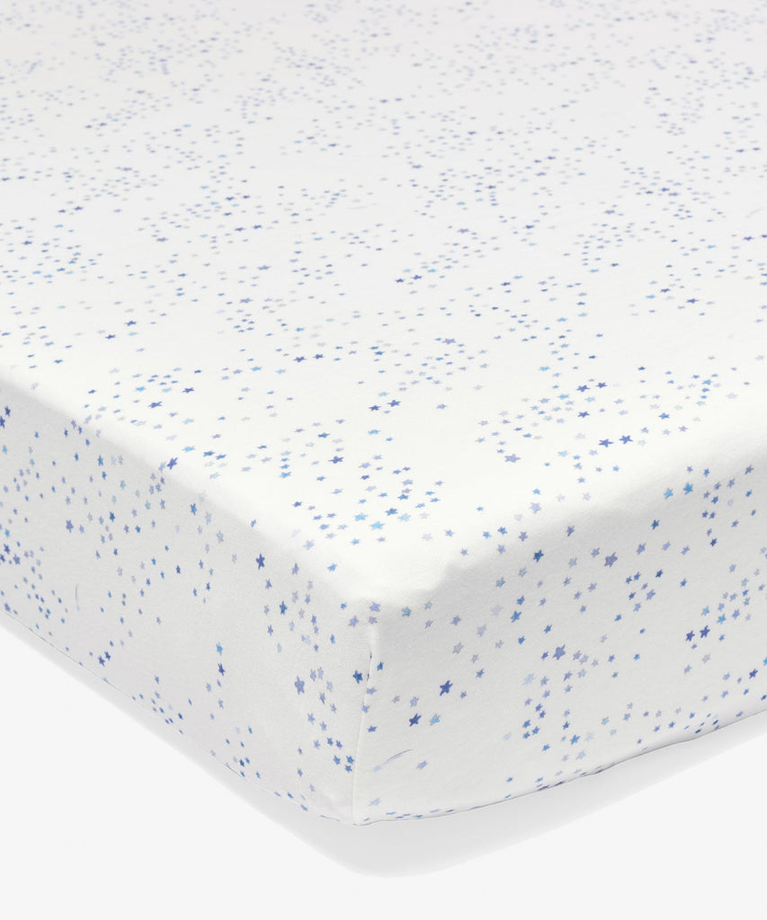 Crib Sheet in Blue Star