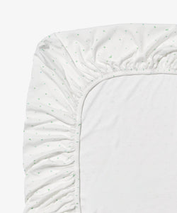 Crib Sheet in Seafoam Hearts